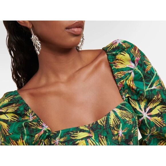 ULLA JOHNSON Alita floral cotton minidress in Tigerlilly NWT Size 4 - Picture 3 of 10